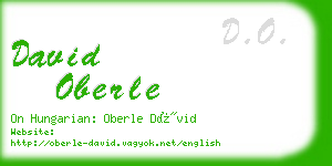 david oberle business card
